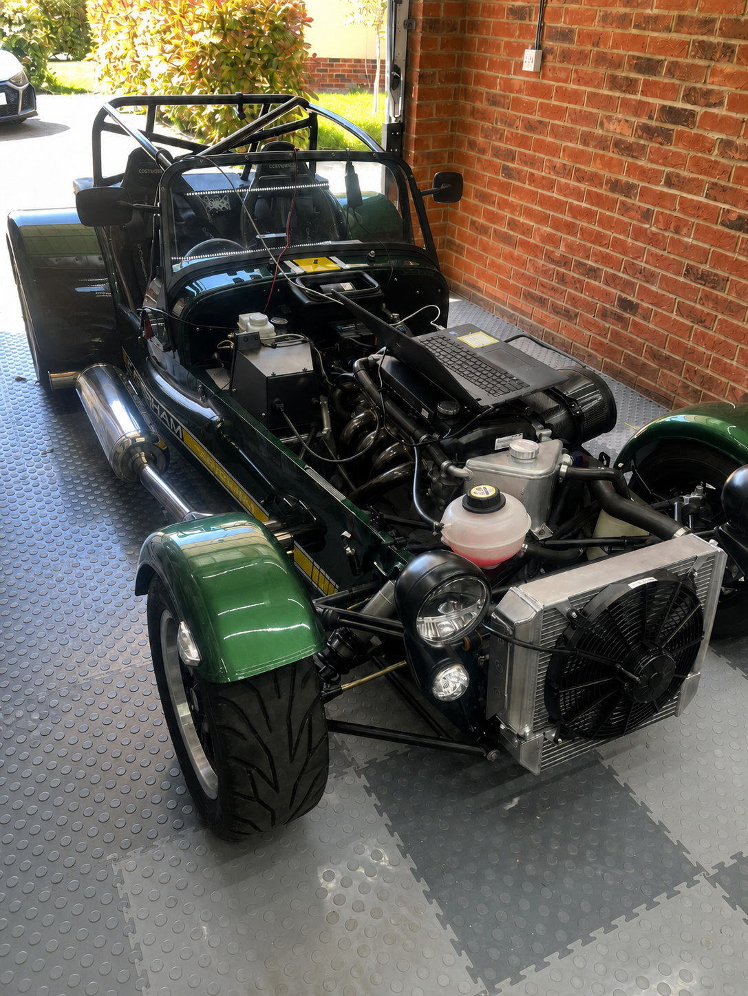 The Caterham track car the sensor mount was designed and fitted for